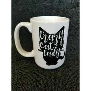 Crazy Cat Lady Ceramic Graphic Coffee Mug Black